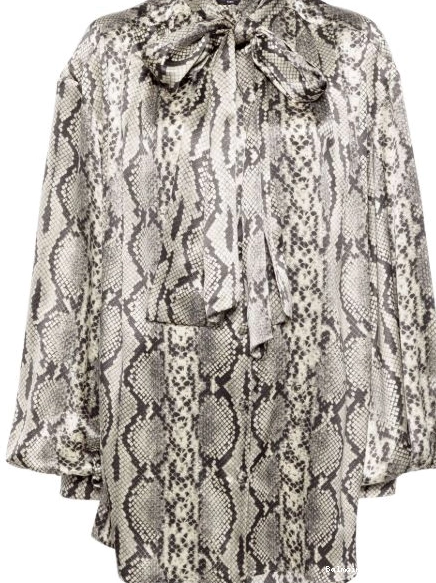 Cheap Balmain silk Women blouse snakeskin-print 0218