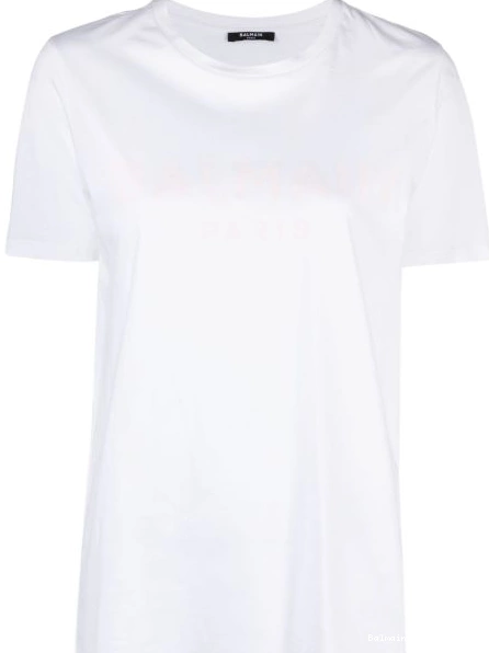 Cheap Balmain Women logo T-shirt flocked 0212