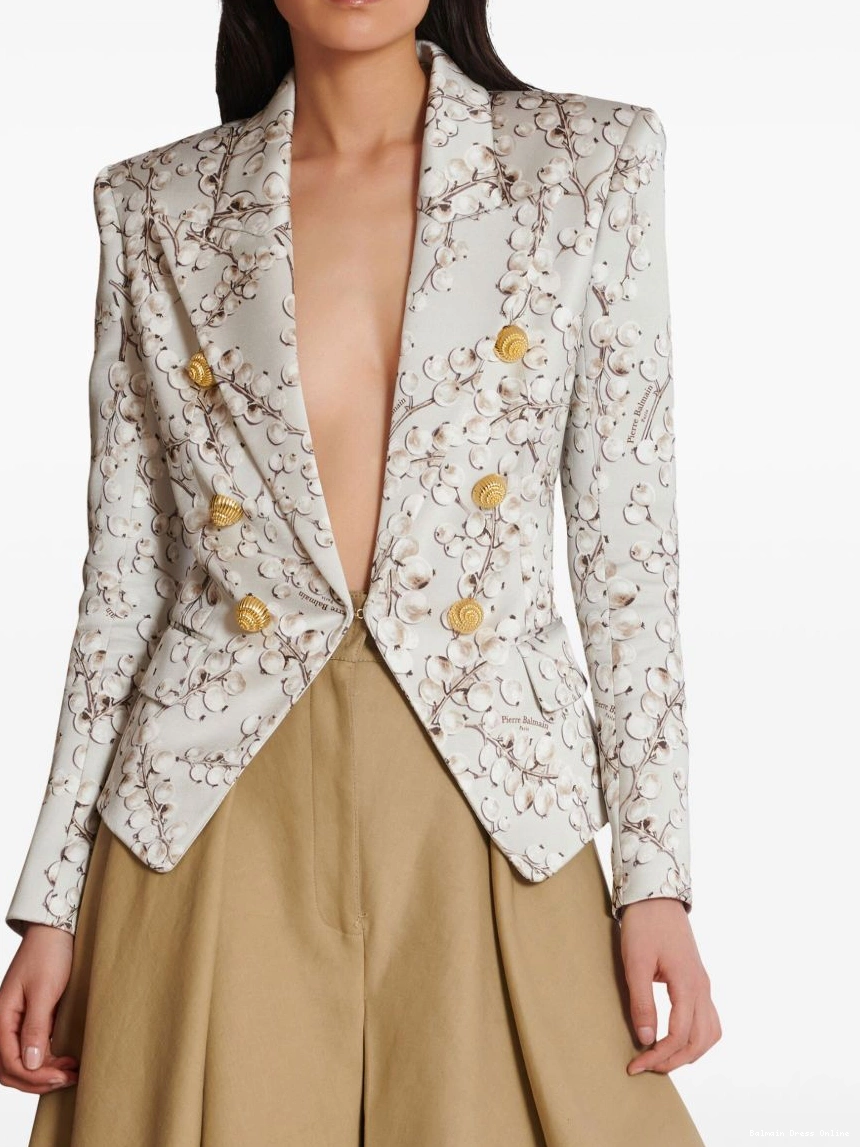 Affordable Balmain satin blazer Women redcurrant-print 0209