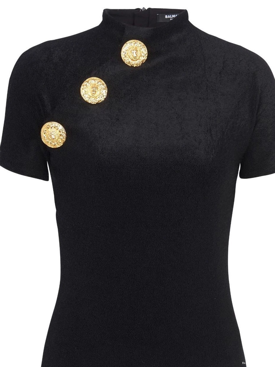 Cheap Balmain button-detail Women T-shirt velvet 0213