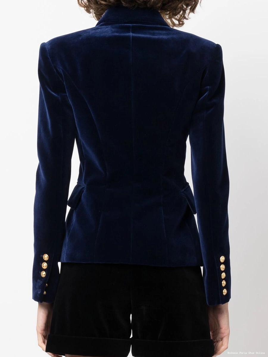 Affordable Women velvet tailored blazer Balmain 0222