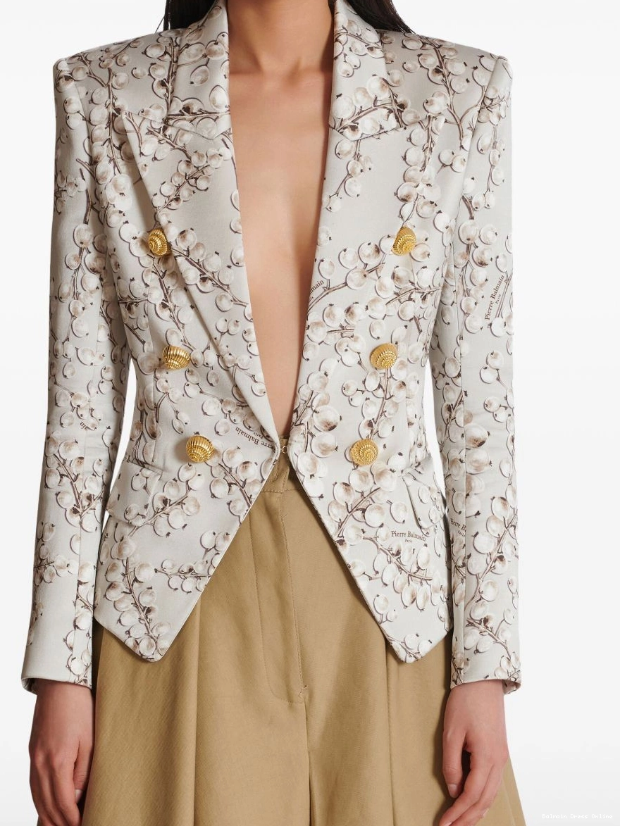 Affordable Balmain satin blazer Women redcurrant-print 0209