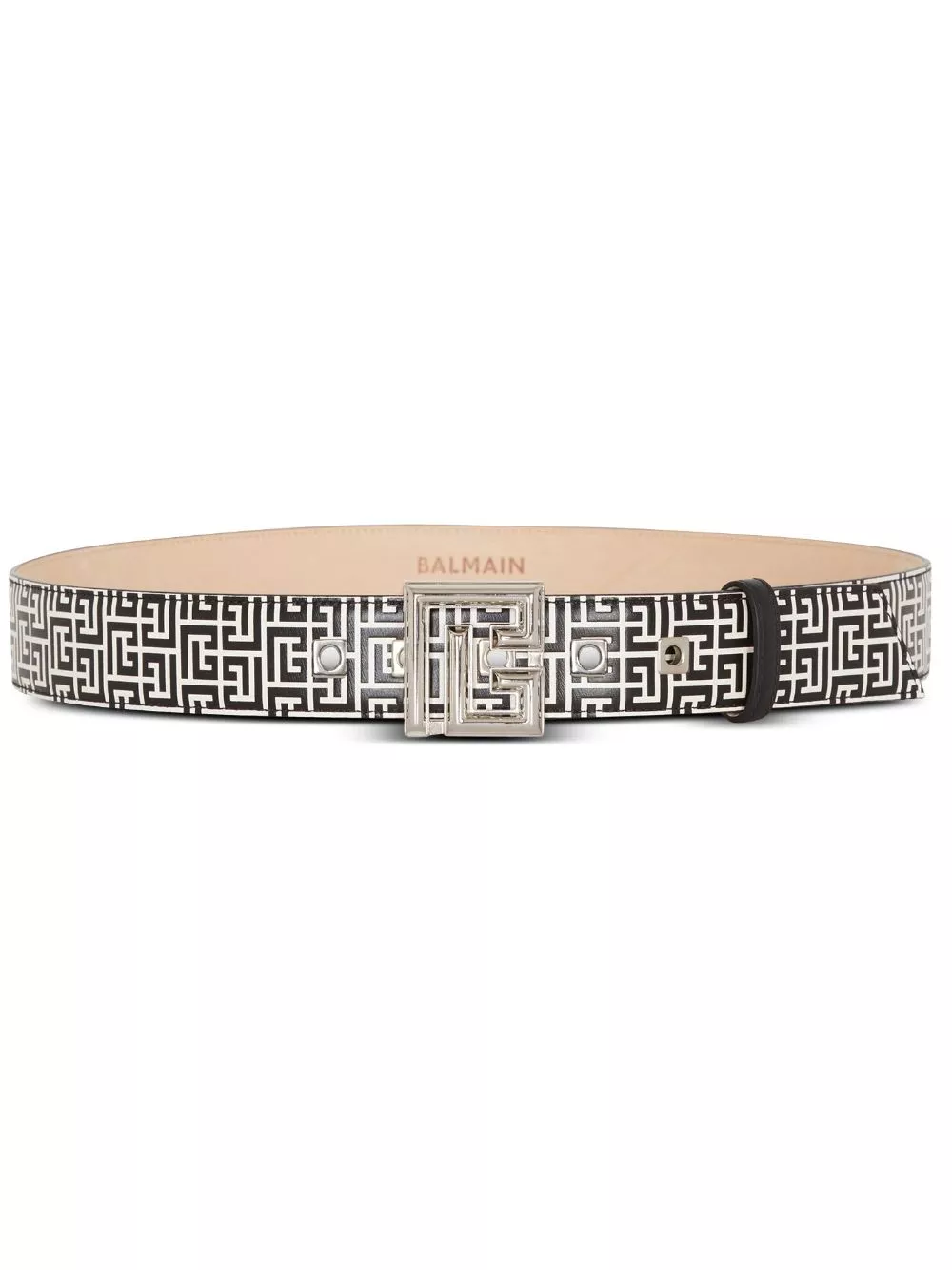 Cheap Balmain PB Labyrinth leather belt Men 0204